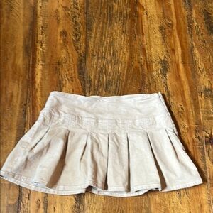 American Eagle Outfitters Cream Tan Skater Mini Skirt